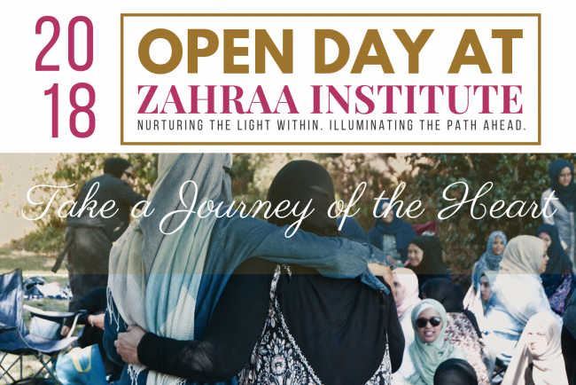 RSVP for Zahraa Institute's 2018 Open Day