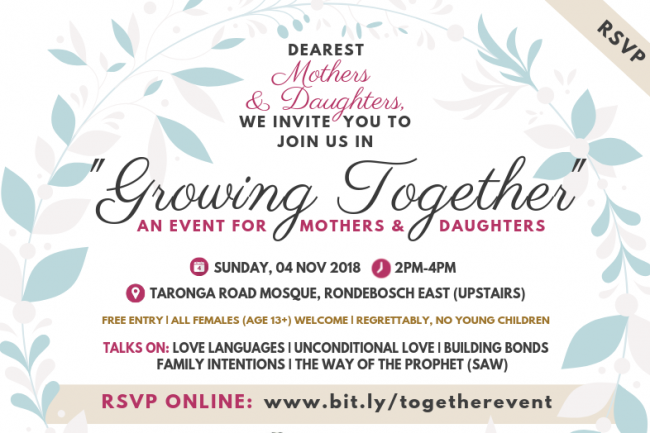 Growing Together: An event for Mothers & Daughters