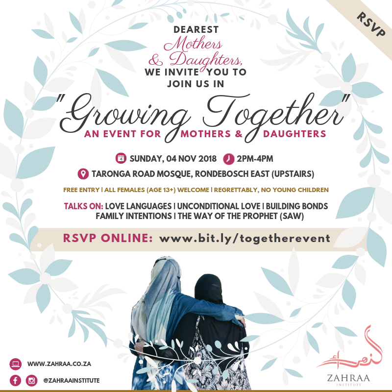 Growing Together: An event for Mothers & Daughters